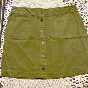 Madewell Olive Mini Skirt